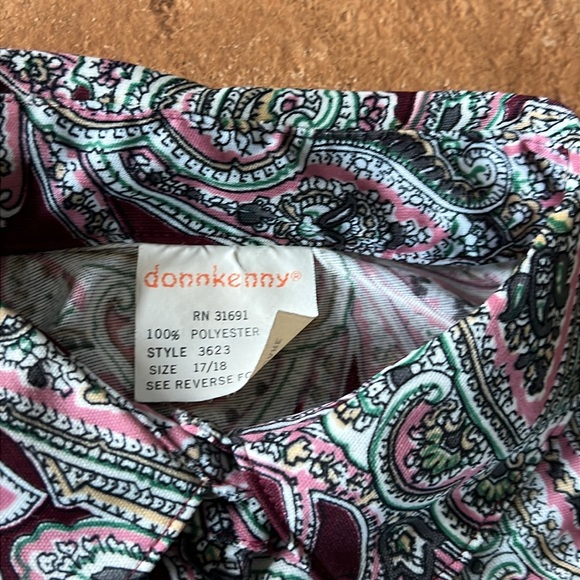 VINTAGE DONNKENNY PAISLEY BLOUSE - Picture 2 of 9